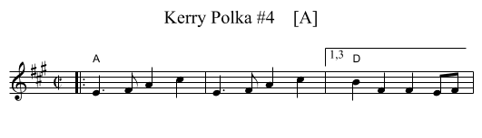 Kerry Polka #4    [A] - staff notation