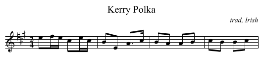 Kerry Polka - staff notation