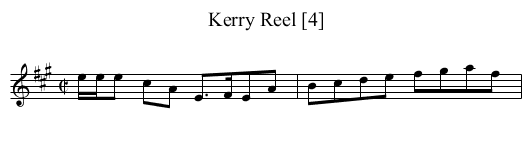Kerry Reel [4] - staff notation