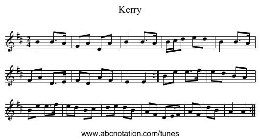Kerry - staff notation