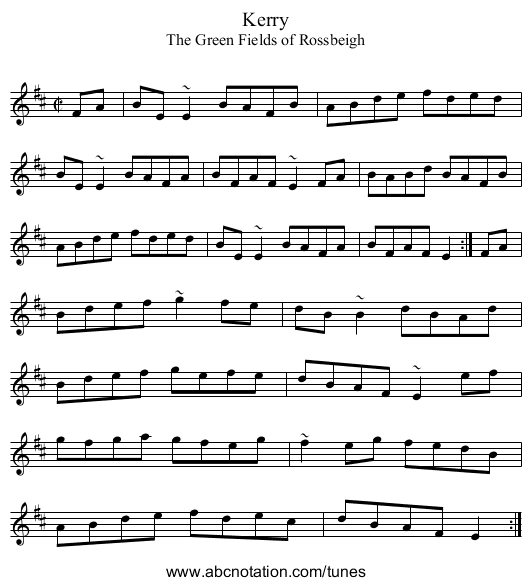 Kerry - staff notation