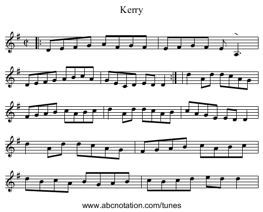 Kerry - staff notation