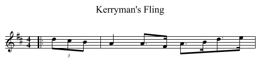 Kerryman's Fling - staff notation