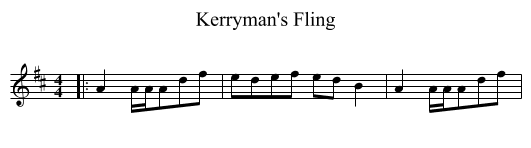 Kerryman's Fling - staff notation