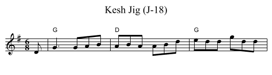 Kesh Jig (J-18) - staff notation