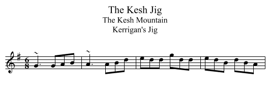 Kesh Jig, The - staff notation