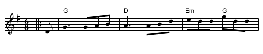 Kesh Jig - staff notation