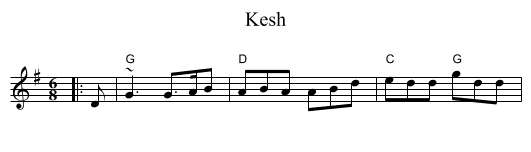 Kesh - staff notation