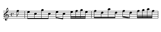 Keswick Jigg - staff notation
