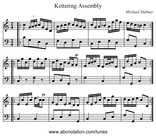 Kettering Assembly - staff notation