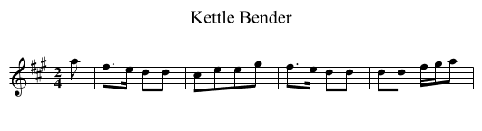 Kettle Bender - staff notation