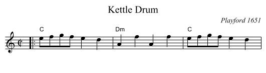 Kettle Drum - staff notation