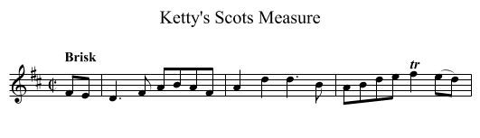 Ketty's Scots Measure - staff notation