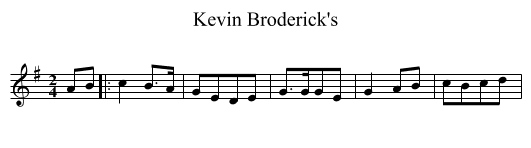 Kevin Broderick's - staff notation