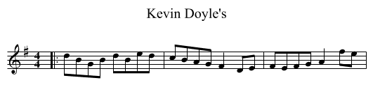 Kevin Doyle's - staff notation