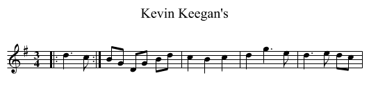 Kevin Keegan's - staff notation