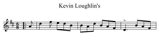 Kevin Loughlin's - staff notation