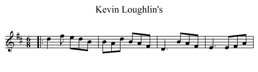 Kevin Loughlin's - staff notation