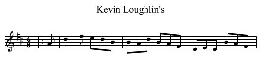 Kevin Loughlin's - staff notation