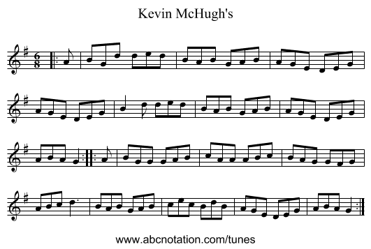 Kevin McHugh's - staff notation