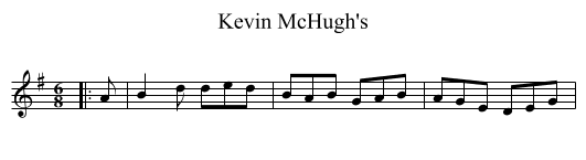 Kevin McHugh's - staff notation