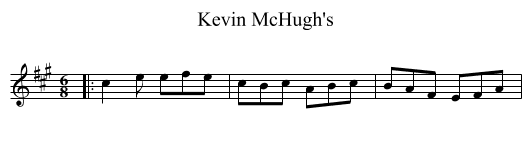 Kevin McHugh's - staff notation