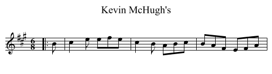 Kevin McHugh's - staff notation