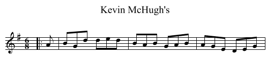 Kevin McHugh's - staff notation