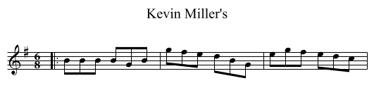 Kevin Miller's - staff notation