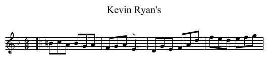 Kevin Ryan's - staff notation