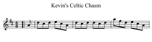 Kevin's Celtic Chasm - staff notation