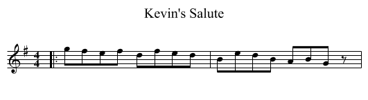 Kevin's Salute - staff notation