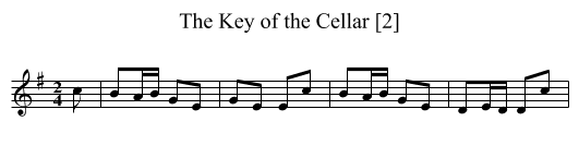 Key of the Cellar [2], The - staff notation