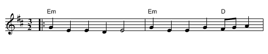 Key to the Cellar - staff notation