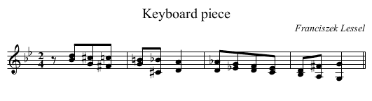 Keyboard piece - staff notation