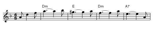Khasene Jig #1 - staff notation