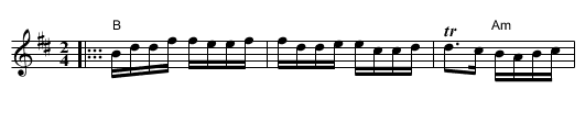 Khasidim tanz - staff notation