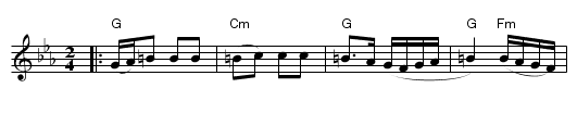Khosidl - staff notation