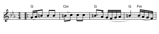Khosidl - staff notation