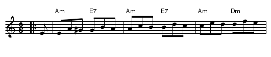 Khupa jig #2 - staff notation