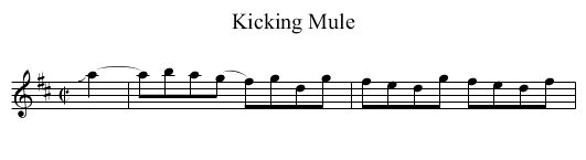 Kicking Mule - staff notation