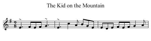 Kid on the Mountain, The - staff notation