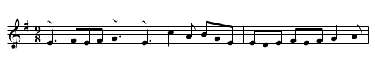 Kid on the Mountain - staff notation