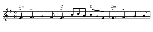 Kid on the Mountain - staff notation