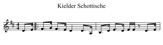 Kielder Schottische - staff notation