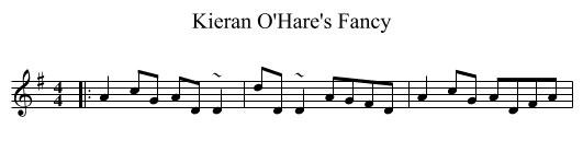 Kieran O'Hare's Fancy - staff notation