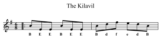 Kilavil, The - staff notation