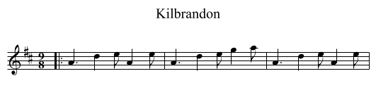 Kilbrandon - staff notation