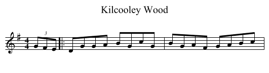Kilcooley Wood - staff notation