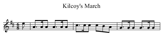 Kilcoy's March - staff notation